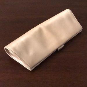 Satiny Ann Taylor clutch with strap